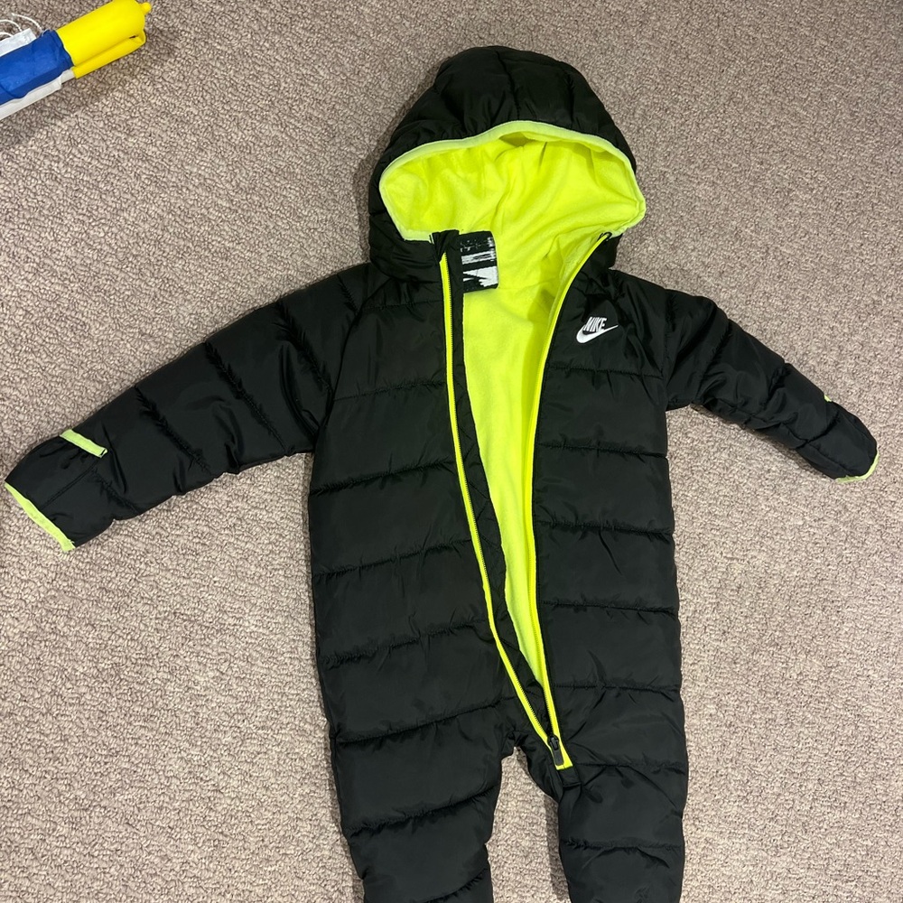 Nike Kids Black and Neon Green One Piece